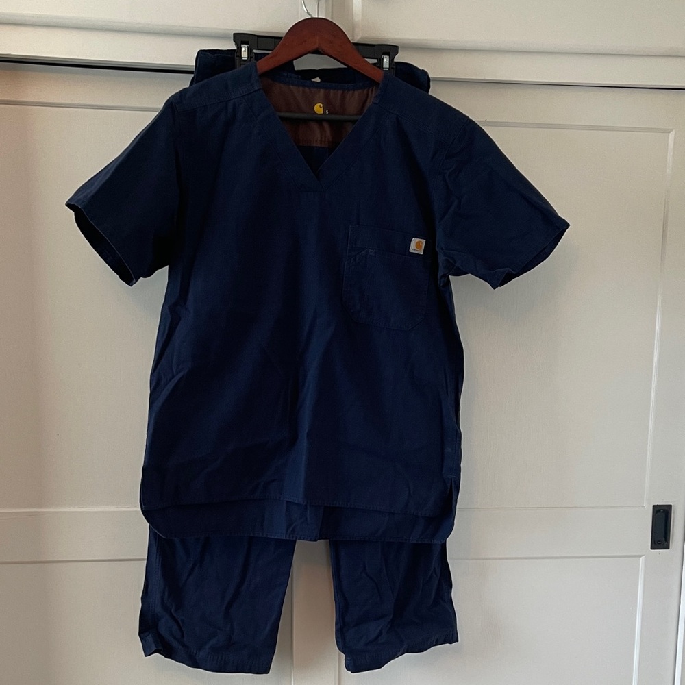 Carhartt Men’s Navy Blue Scrub Set-Size Small